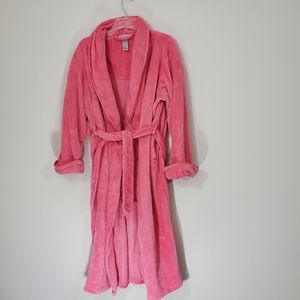 Ann Lewin New York Pink Plush Robe, Size Medium